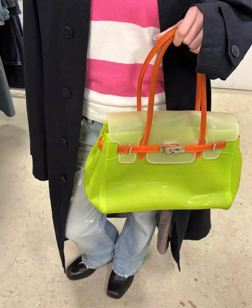 Clear PVC Jelly Tote Bag