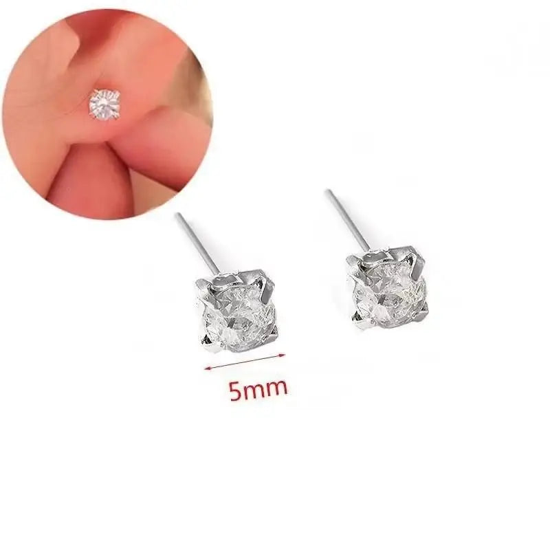 Zircon Geometric Hoop Earrings