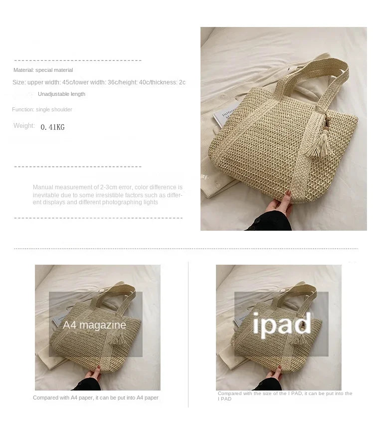 Retro Straw Woven Handbag
