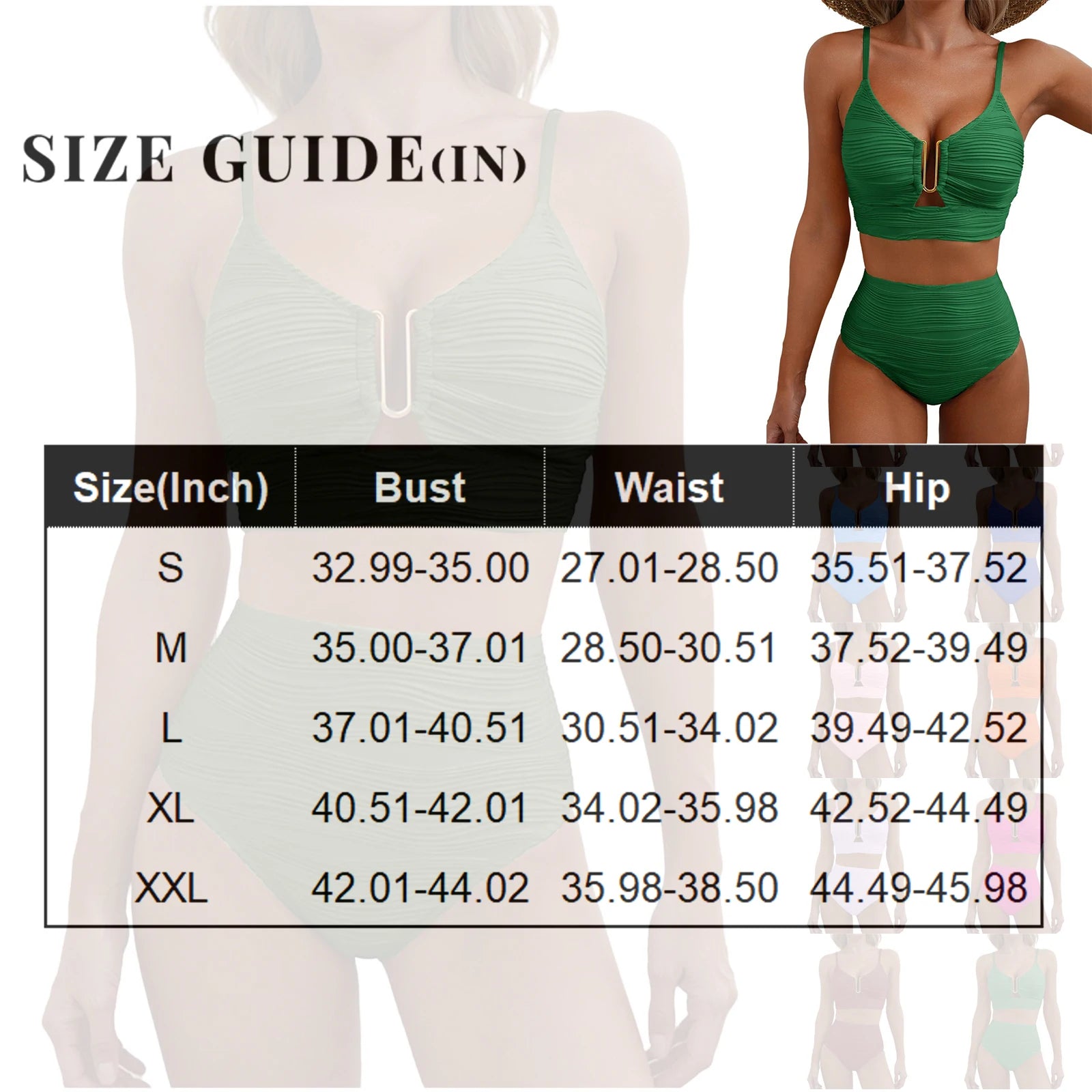 U-Wire Cutout High Waist Bikini Set