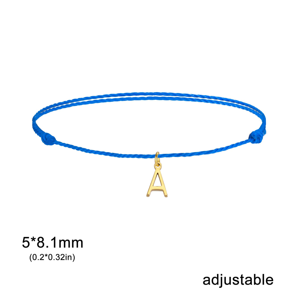Initial Letter Rope Bracelet