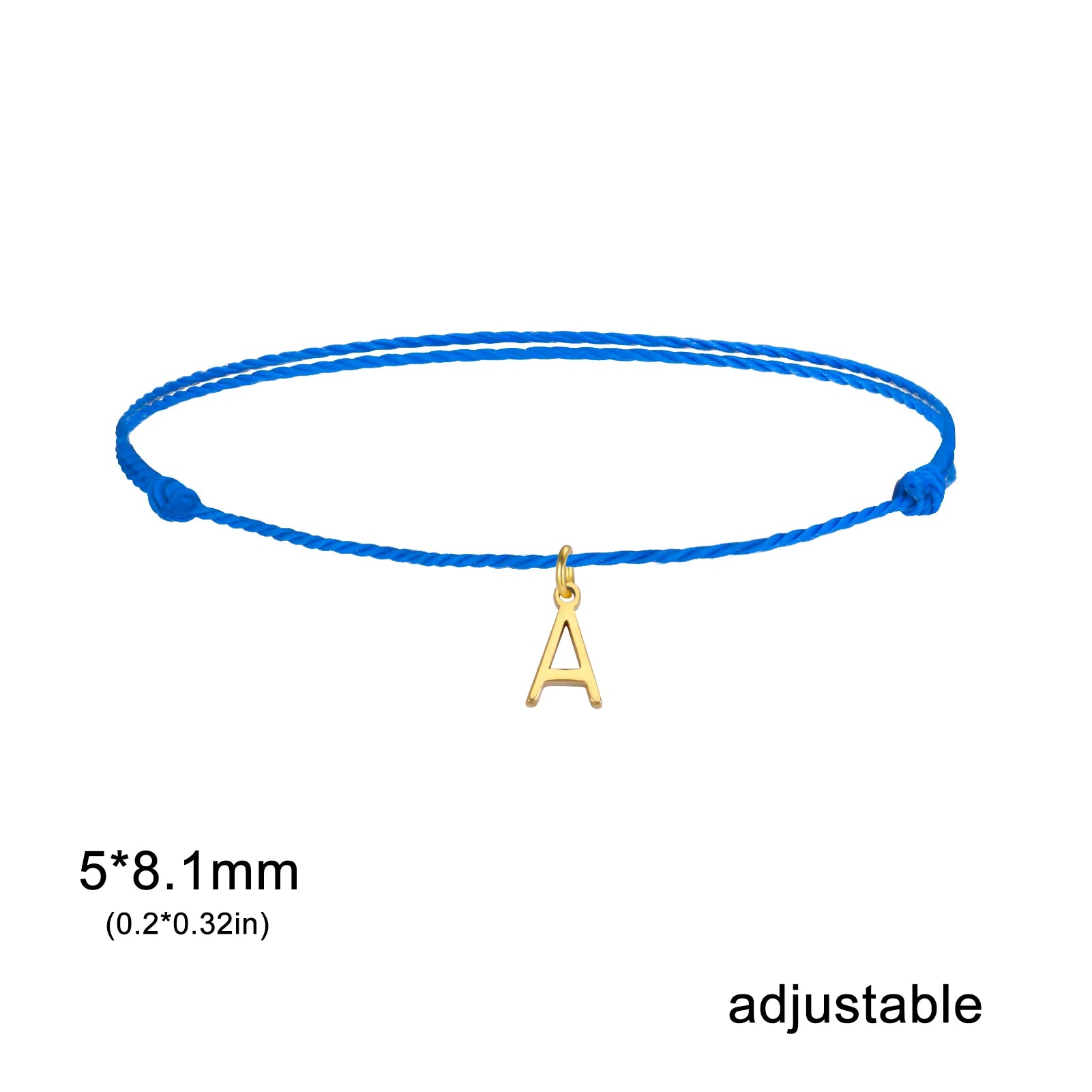 Initial Letter Rope Bracelet