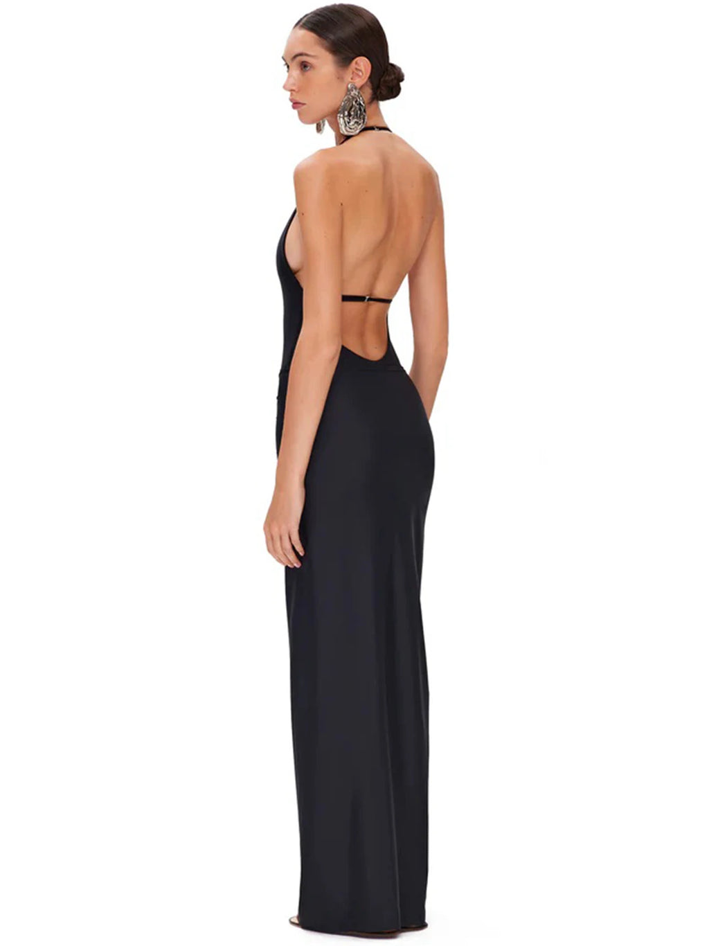 Deep V Neck Swimsuit with Skirt