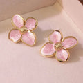 Gold Flower Stud Earrings Set