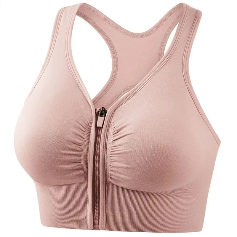 Front Zip Sports Bra
