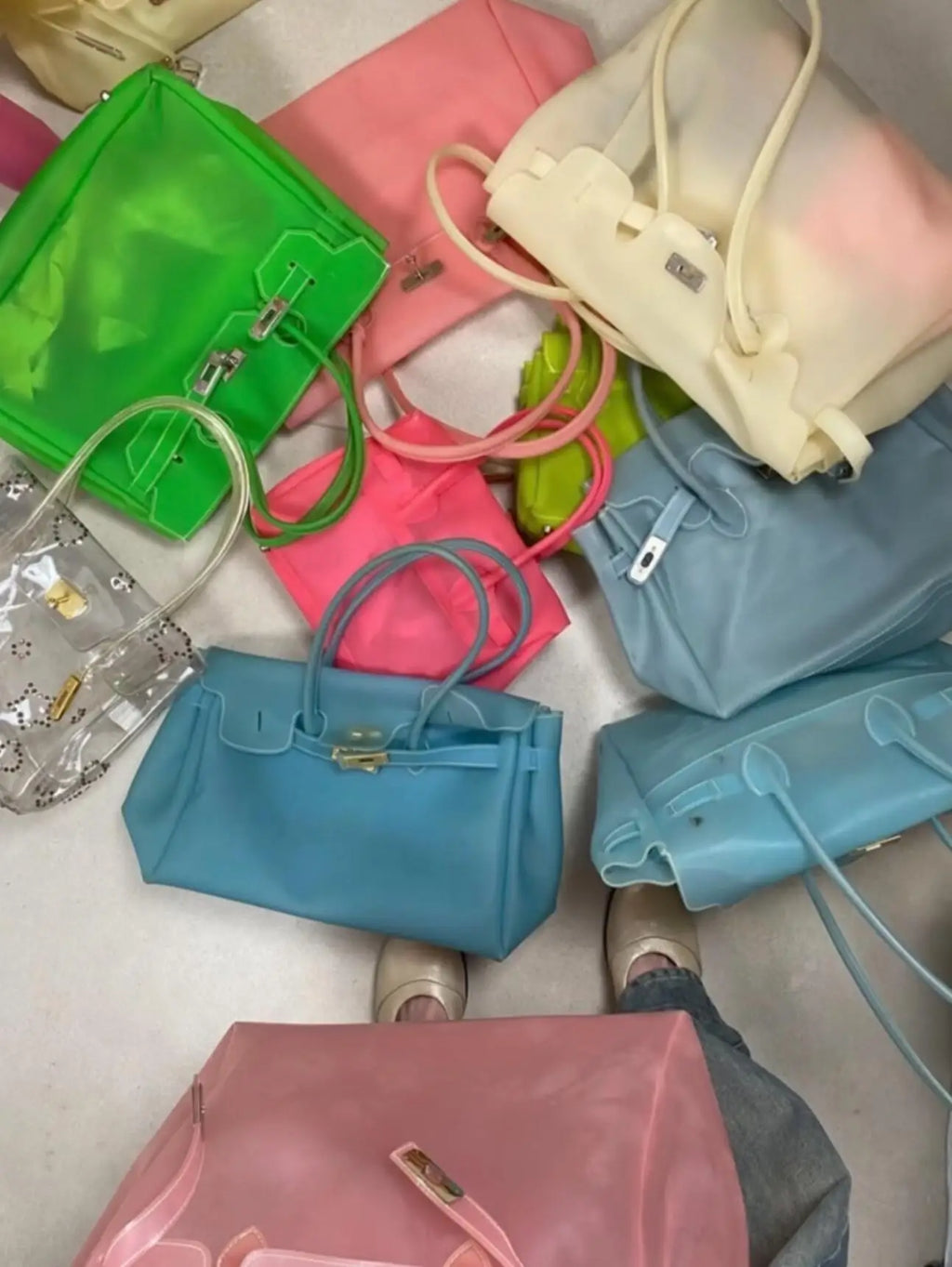 Clear PVC Jelly Tote Bag