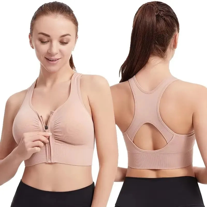 Front Zip Sports Bra