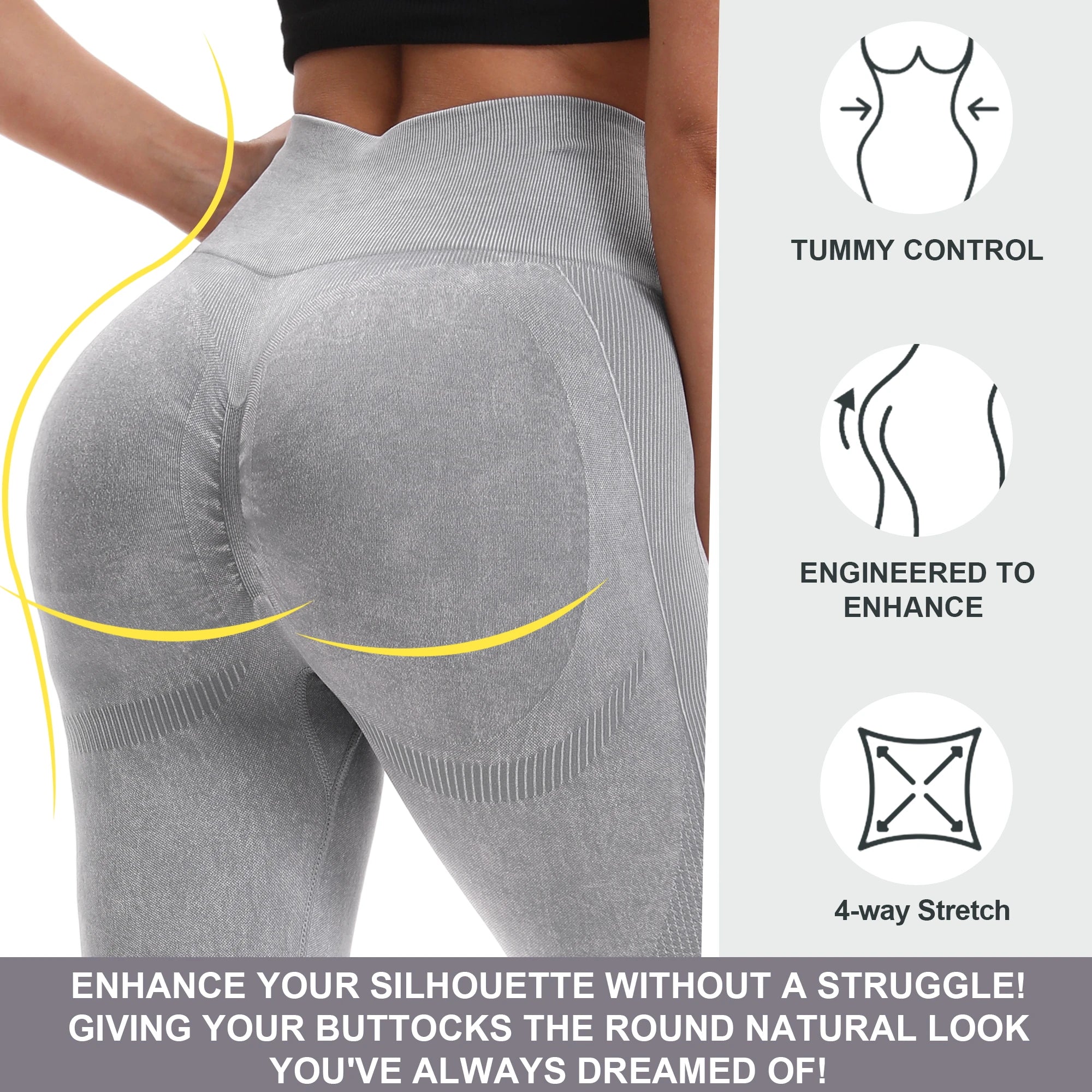 High Waist Butt Lifting Seamless Leggings