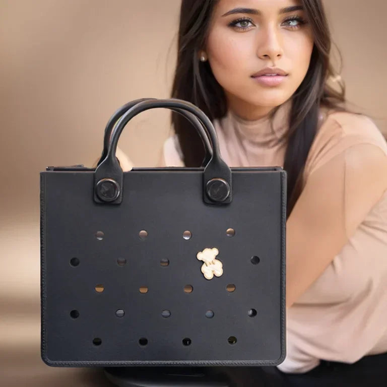 Large Leather Shoulder Bag Beach Tote