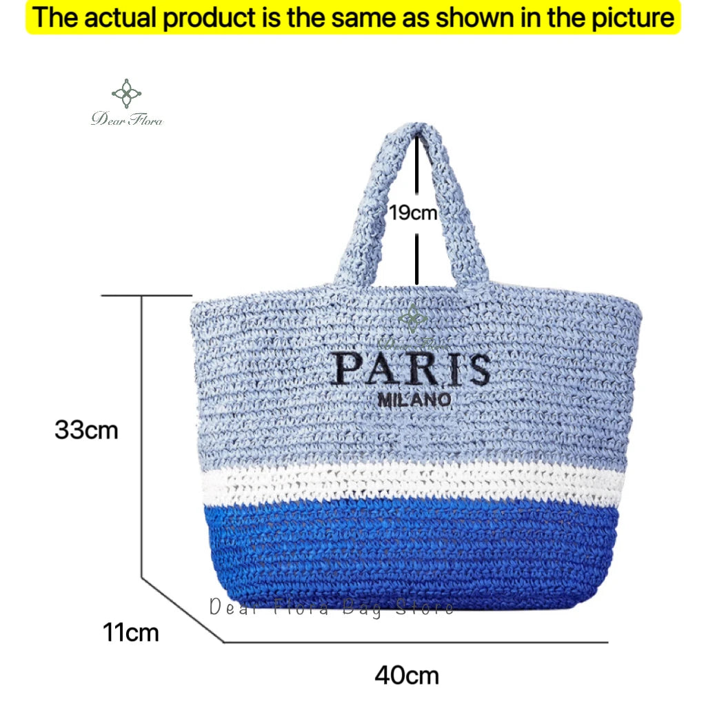 Handwoven Raffia Travel Tote