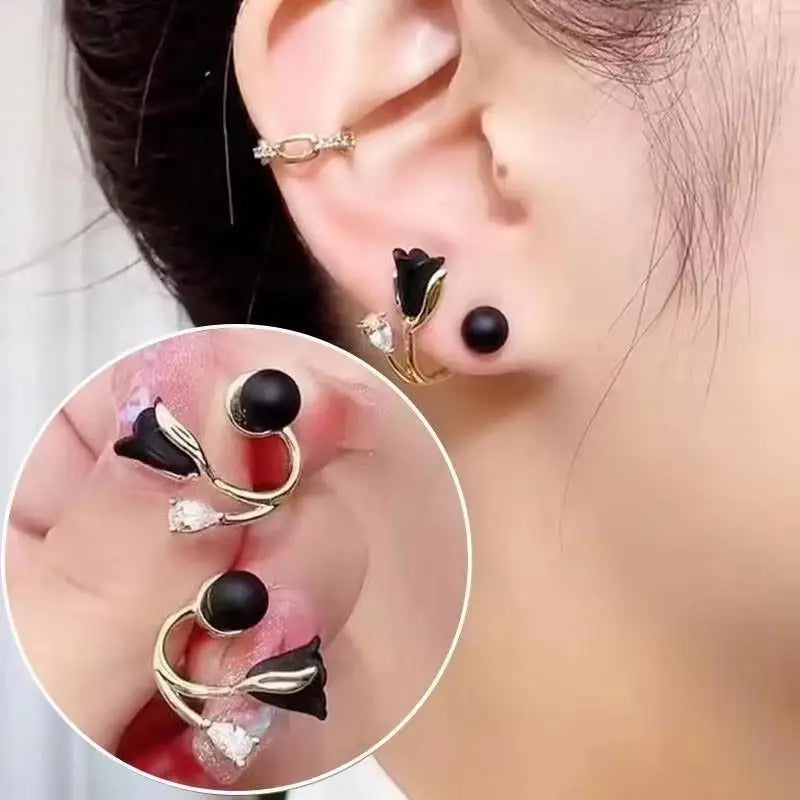 Zircon Geometric Hoop Earrings