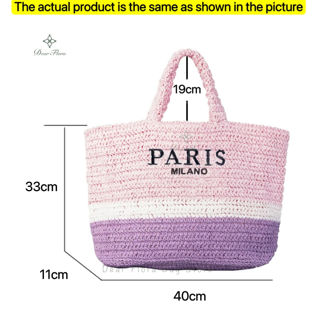 Handwoven Raffia Travel Tote