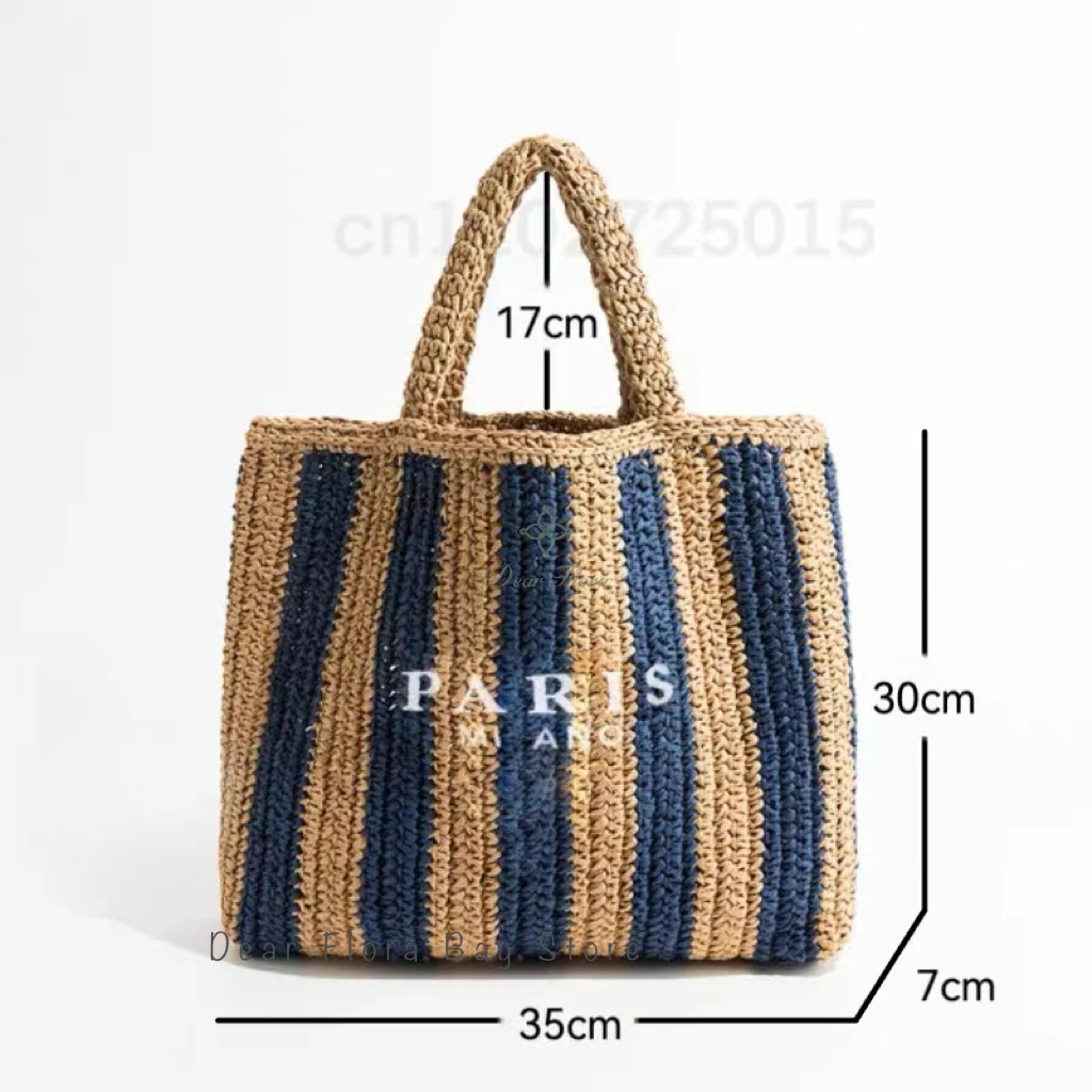 Handwoven Raffia Travel Tote