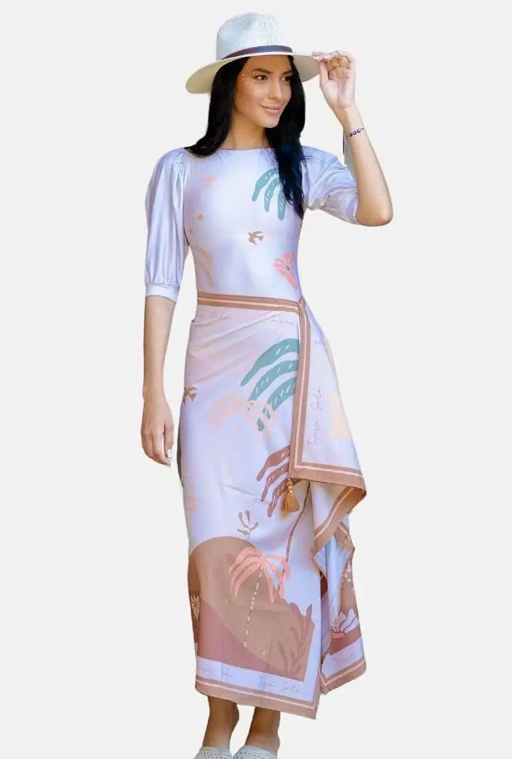 Print Skirt-Style Two Piece Swimsuit