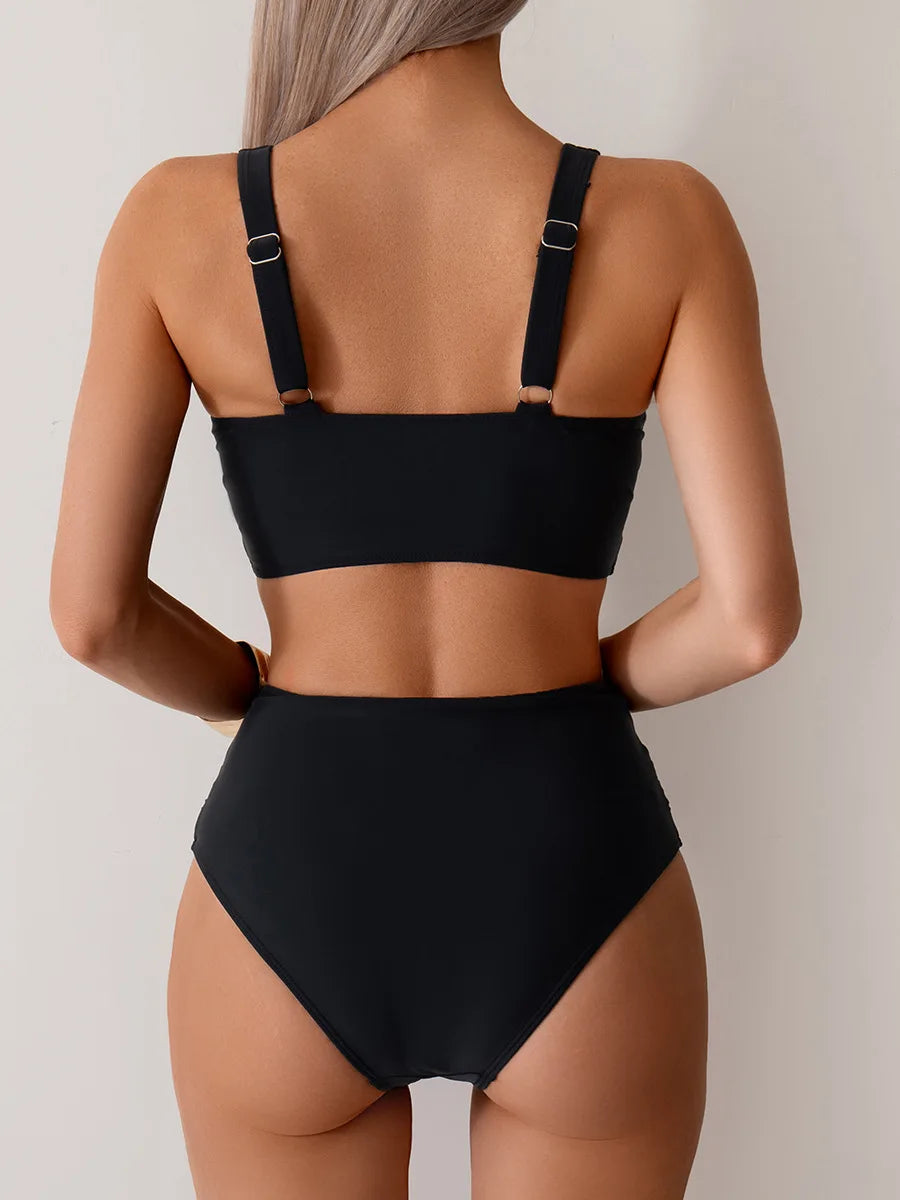 High Waist Push Up Bikini Set
