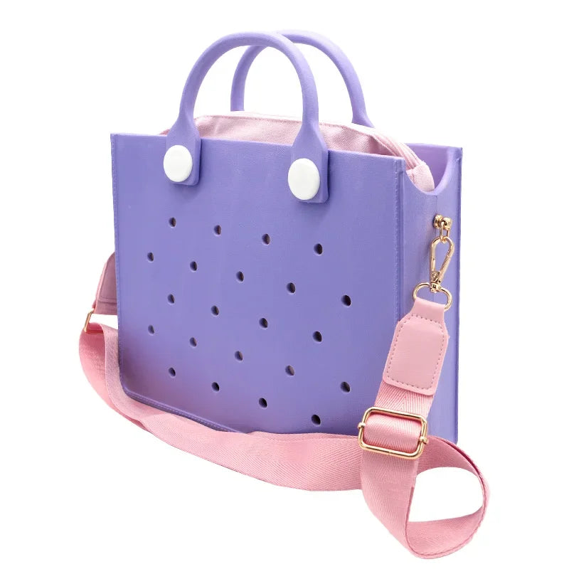 Large Leather Shoulder Bag Beach Tote