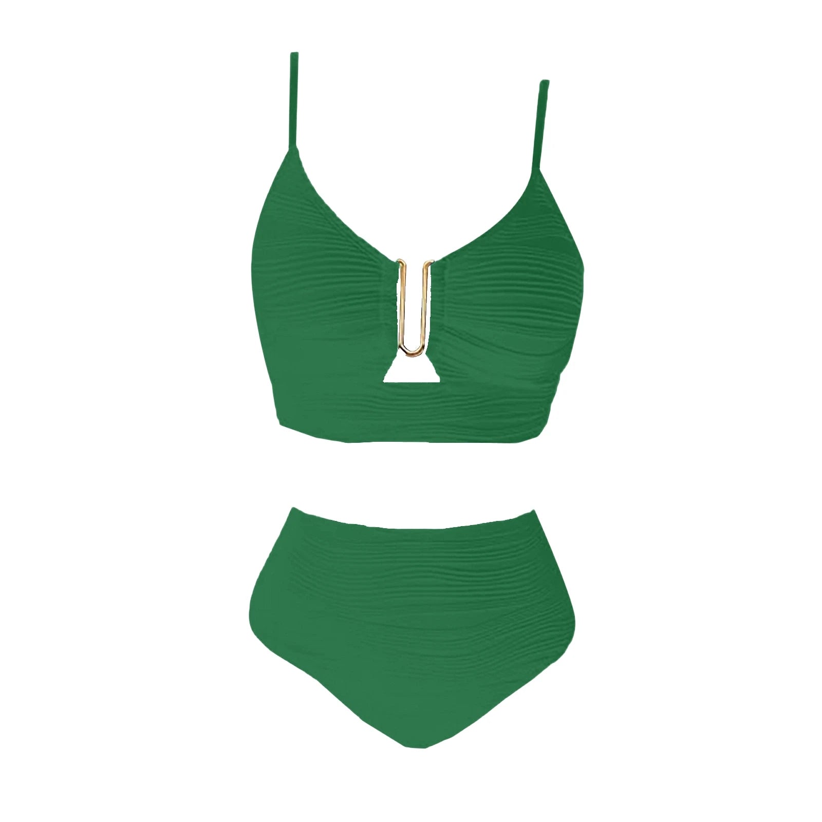 U-Wire Cutout High Waist Bikini Set