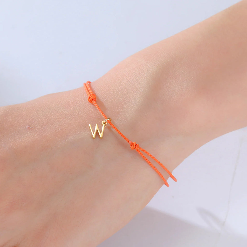Initial Letter Rope Bracelet