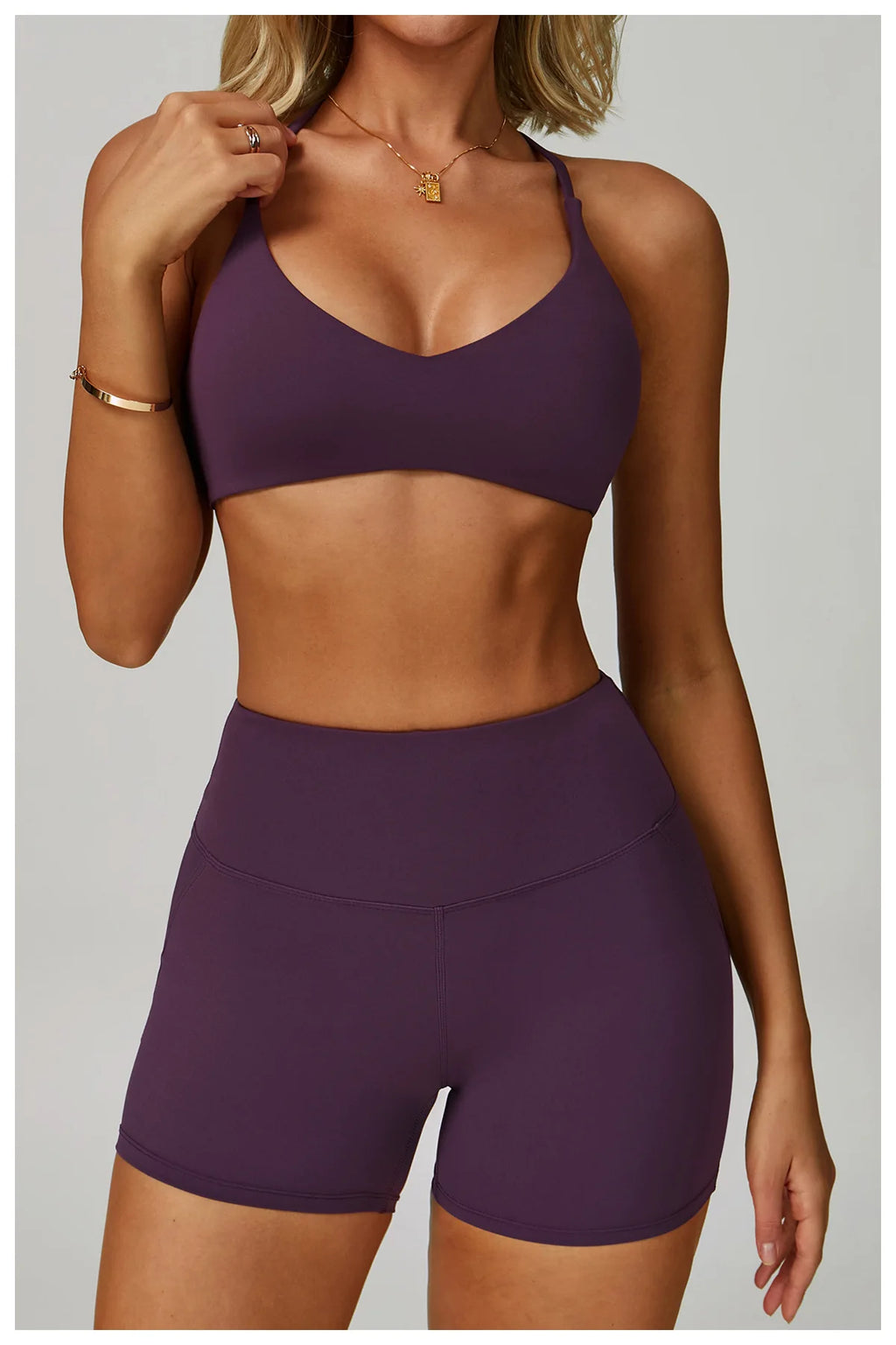 Cross Backless Crop Sports Bra