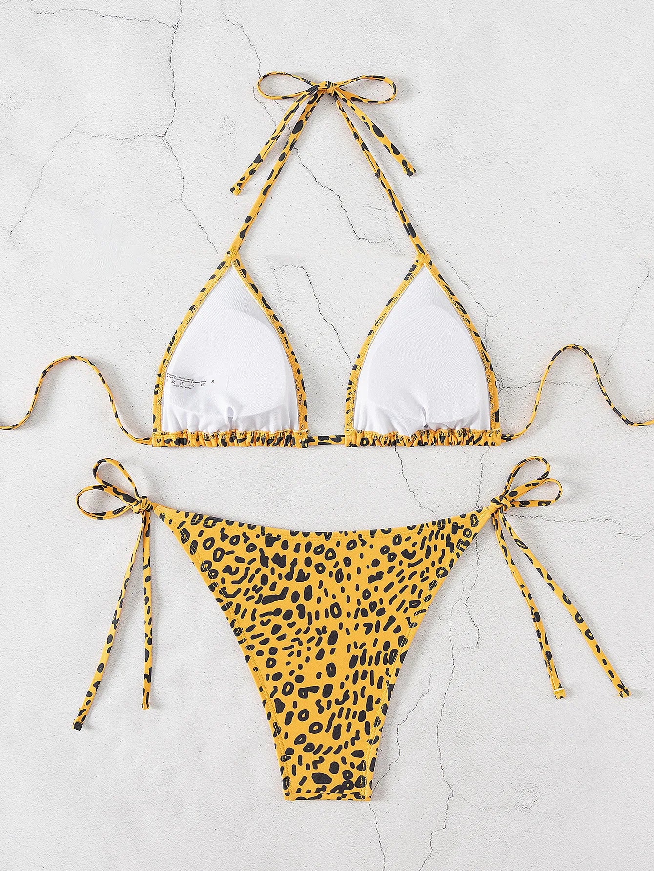 Floral Push Up Triangle Bikini Set