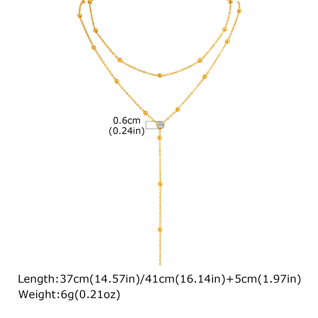 Double Layer Fringe Chain Necklace