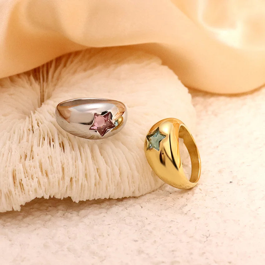 Chunky Croissant Gold Ring