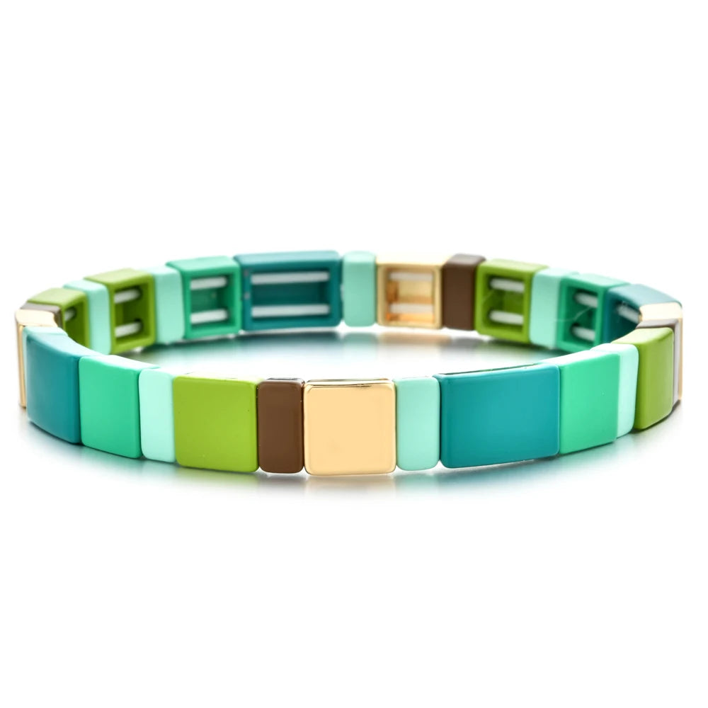 Enamel Tile Friendship Bracelet