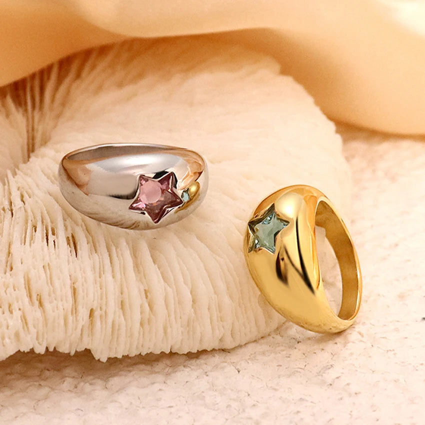 Chunky Croissant Gold Ring