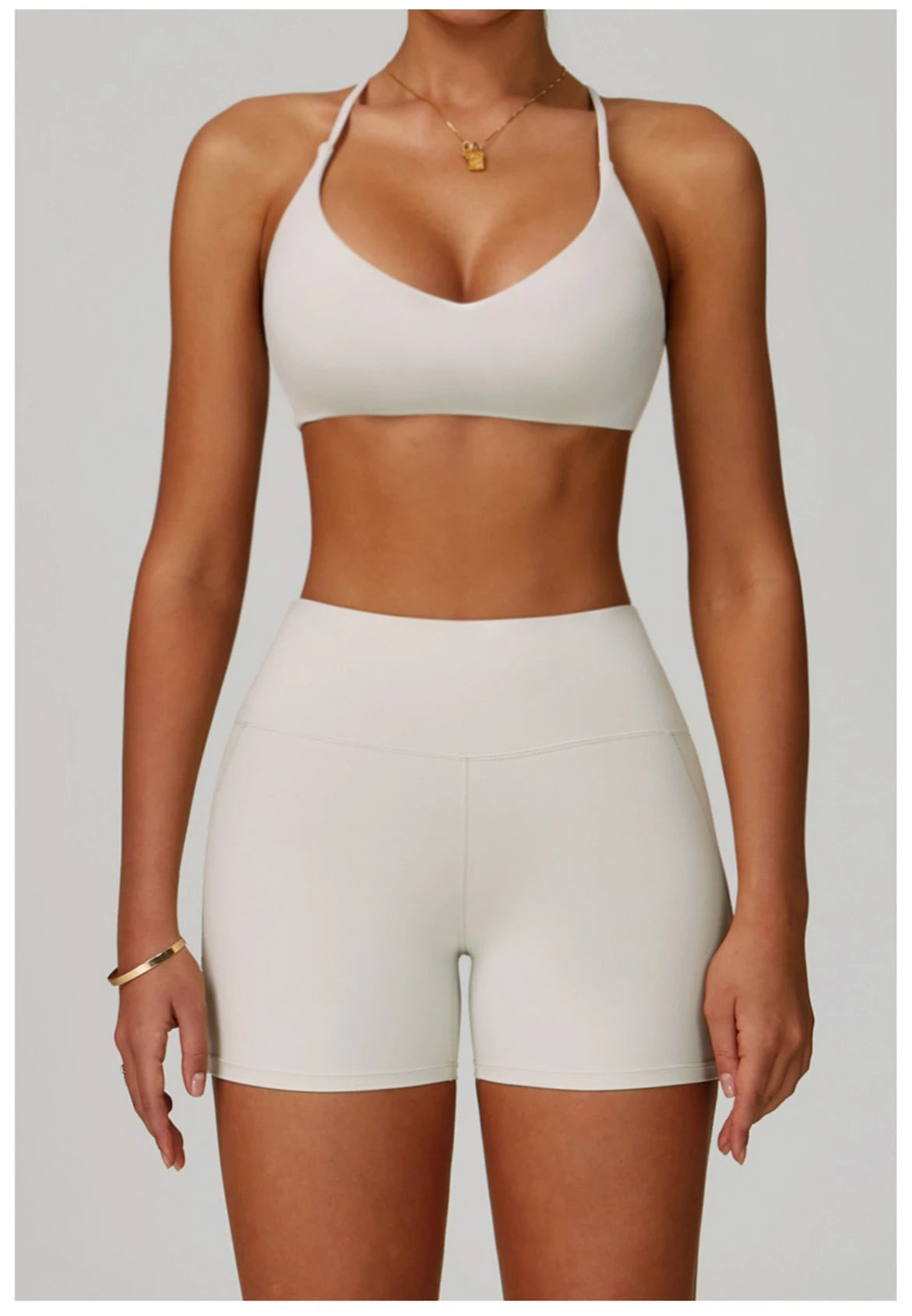 Cross Backless Crop Sports Bra