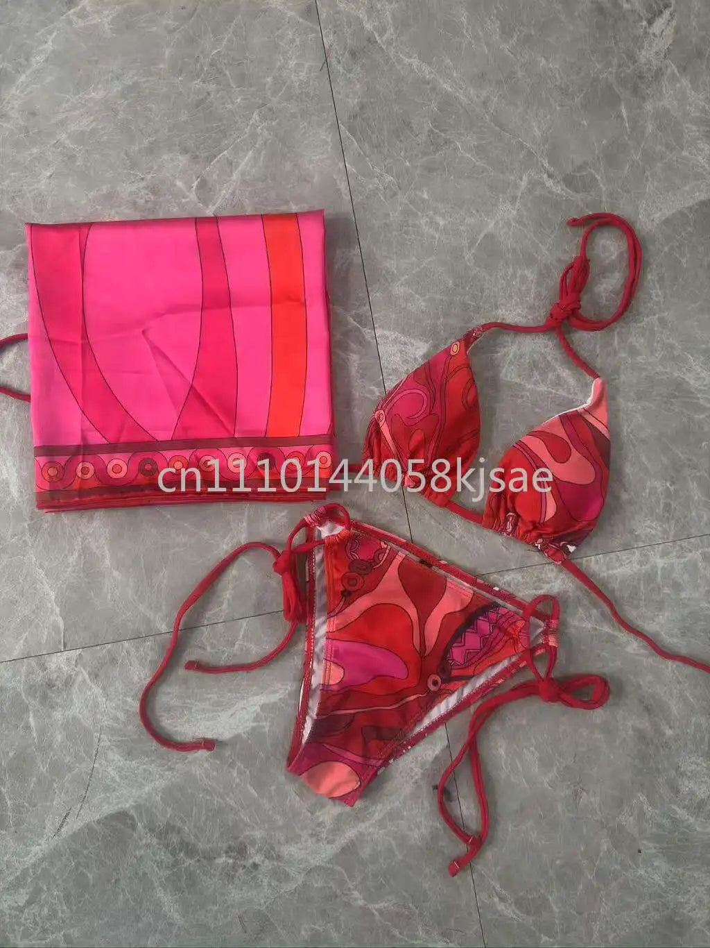 Red Bikini Set with Headband