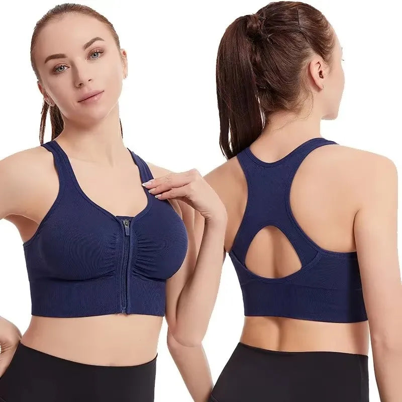 Front Zip Sports Bra
