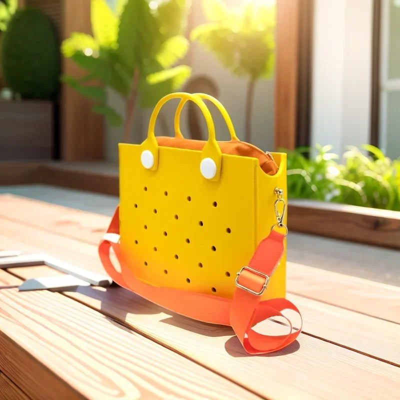 Large Leather Shoulder Bag Beach Tote