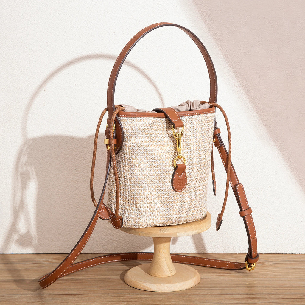 CHCH Women's Shoulder Bag Summer New PP Grass Woven Handbag Holiday Phone Bag