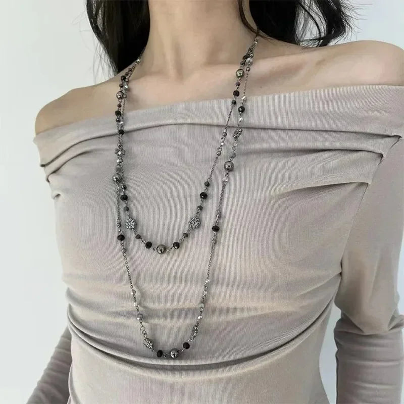 Boho Multilayer Bead Chain Necklace