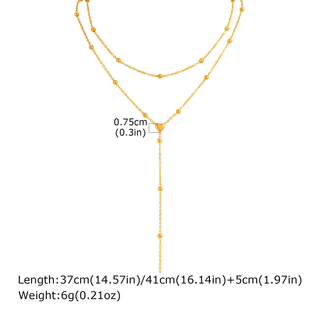 Double Layer Fringe Chain Necklace