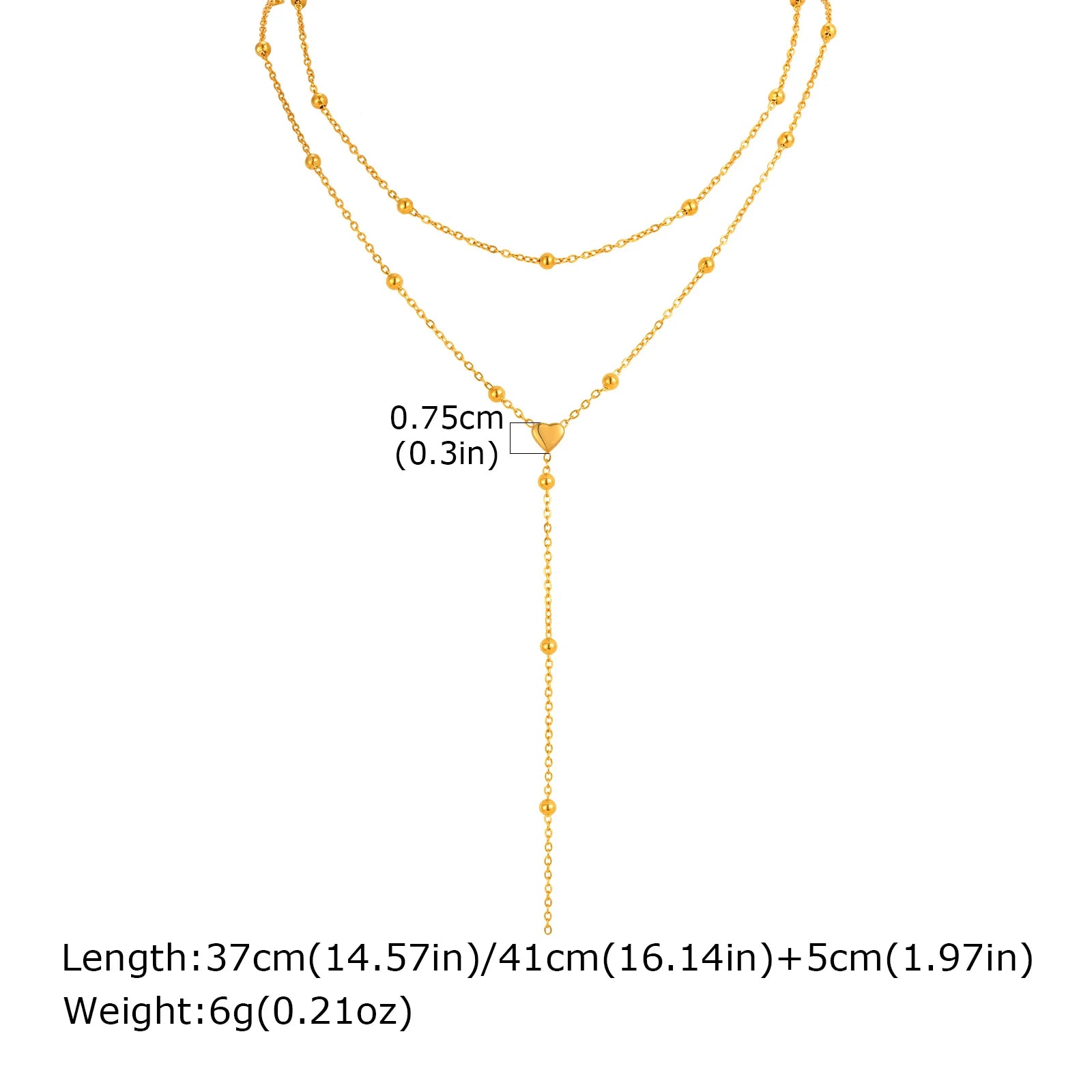 Double Layer Fringe Chain Necklace