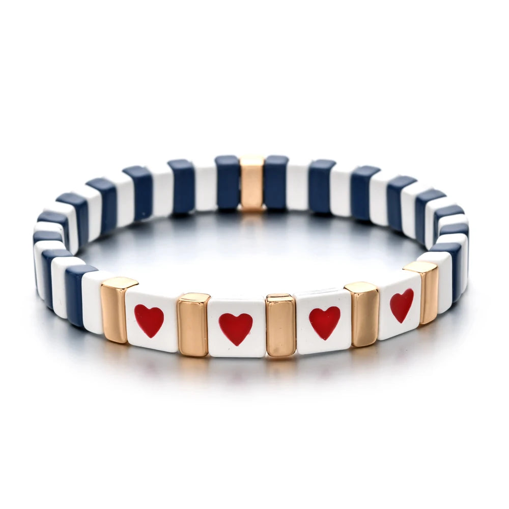 Enamel Tile Friendship Bracelet