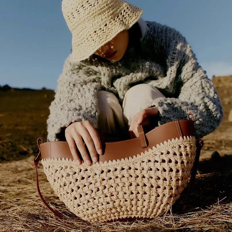 Casual Straw Woven Tote Bag