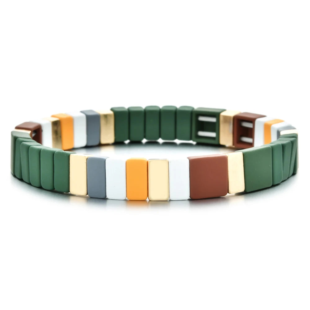 Enamel Tile Friendship Bracelet