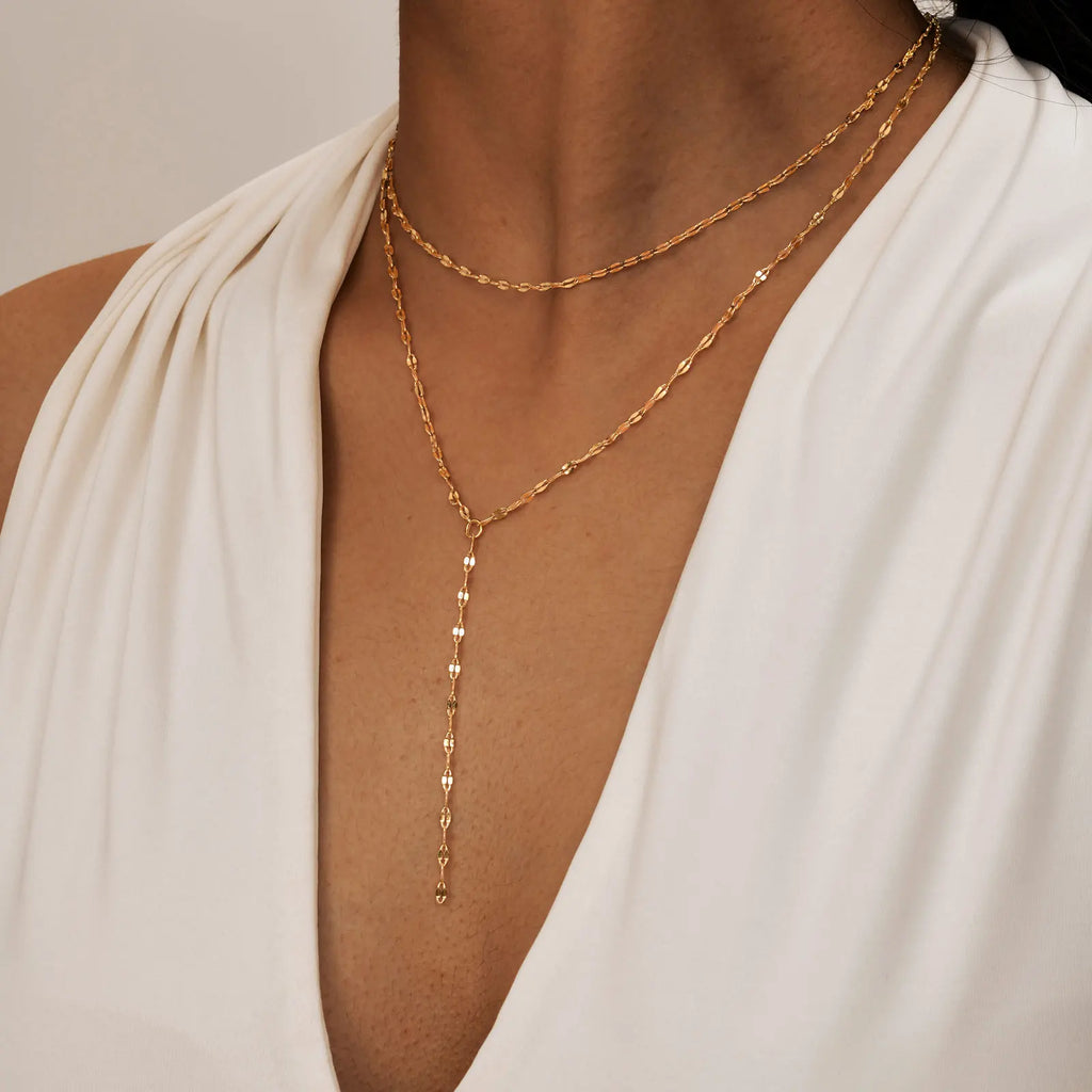 Double Layer Fringe Chain Necklace