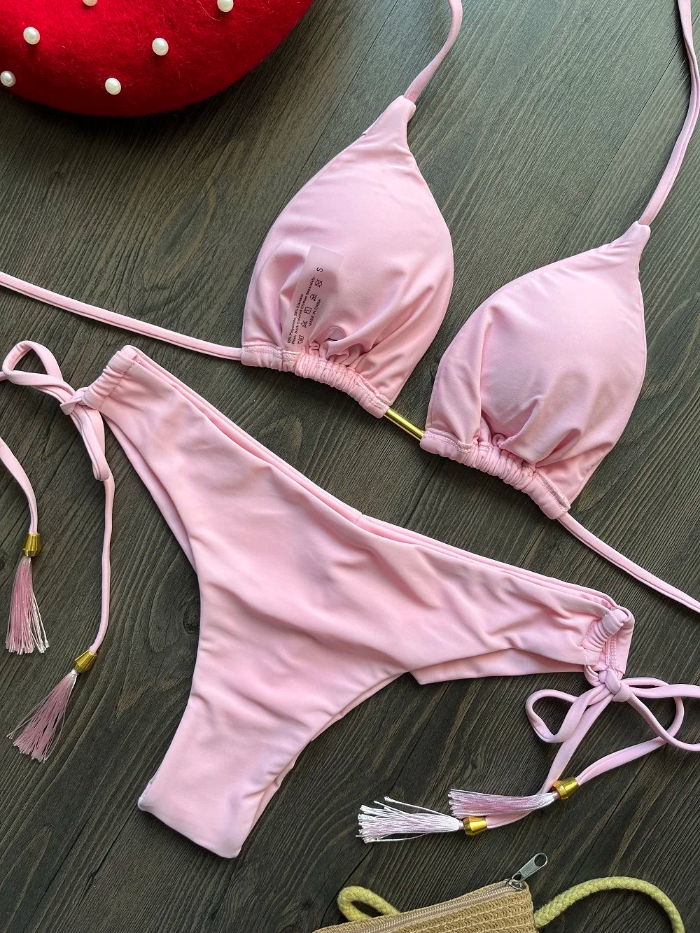 Triangle Push Up Bikini Set 13 Colors