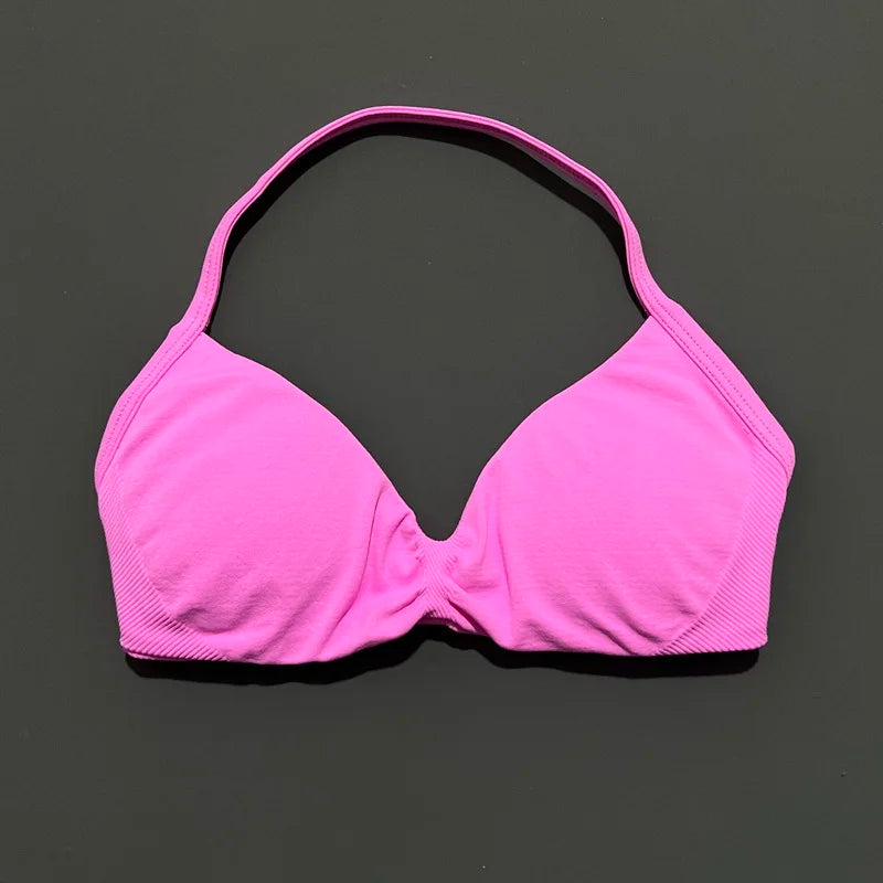 Halter Neck Tie-Side Bikini Set