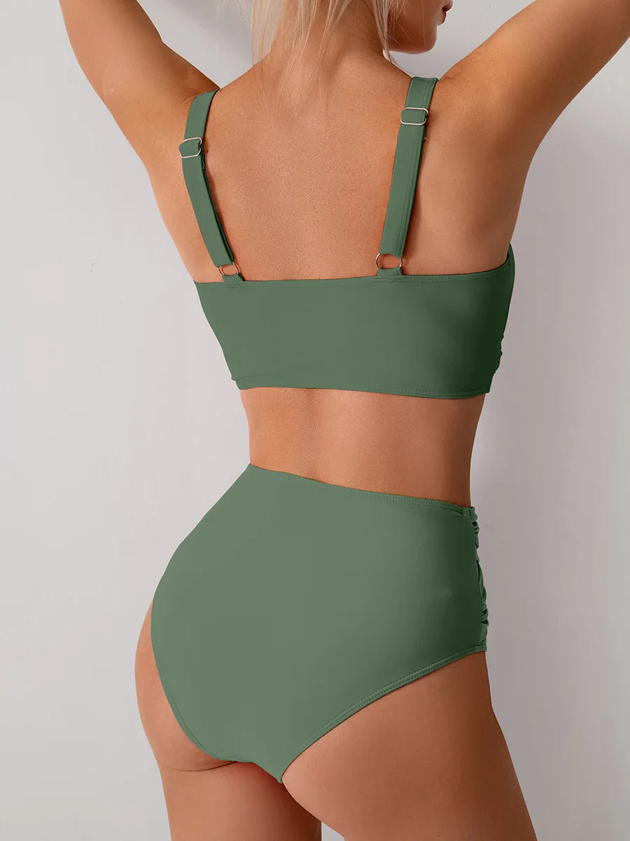 High Waist Push Up Bikini Set
