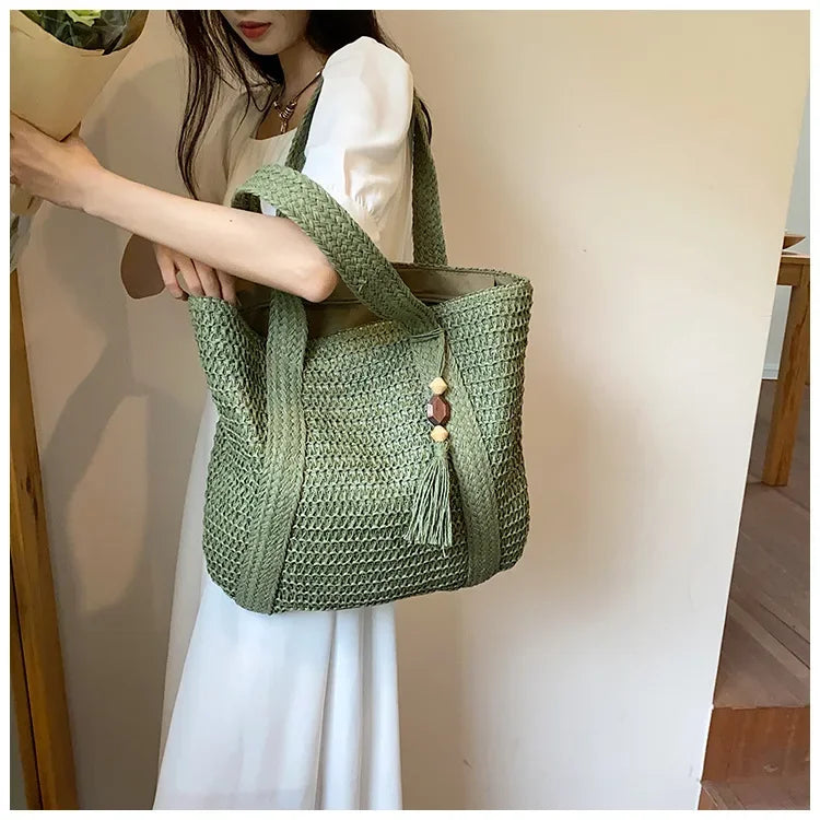 Retro Straw Woven Handbag