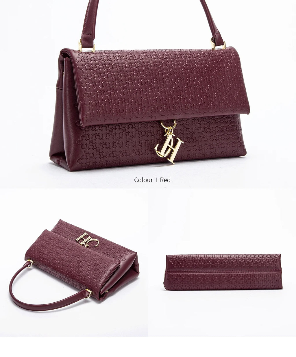 CH Fashion Shoulder Bag Detachable Chain Light Luxury Underarm Bag Simple Large Capacity Solid Co...