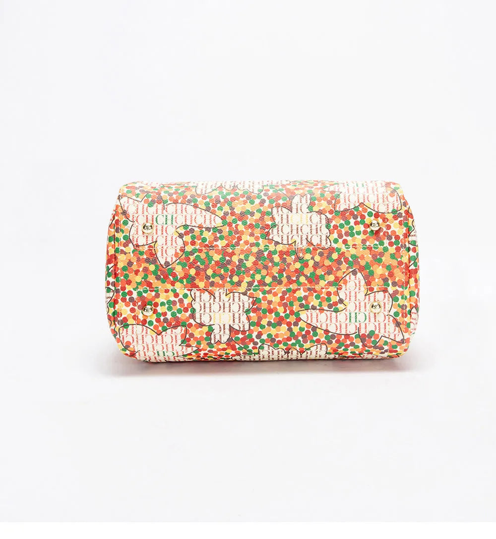 CH Ladies Bucket Bag – Floral PU Leather Handbag