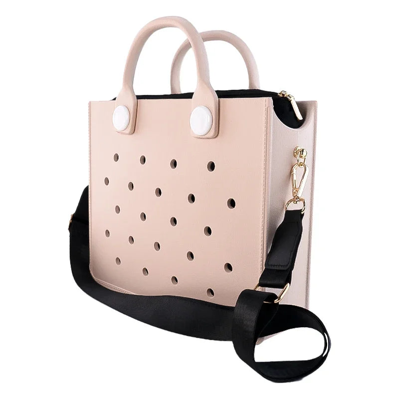 Large Leather Shoulder Bag Beach Tote