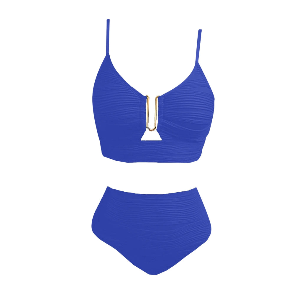 U-Wire Cutout High Waist Bikini Set