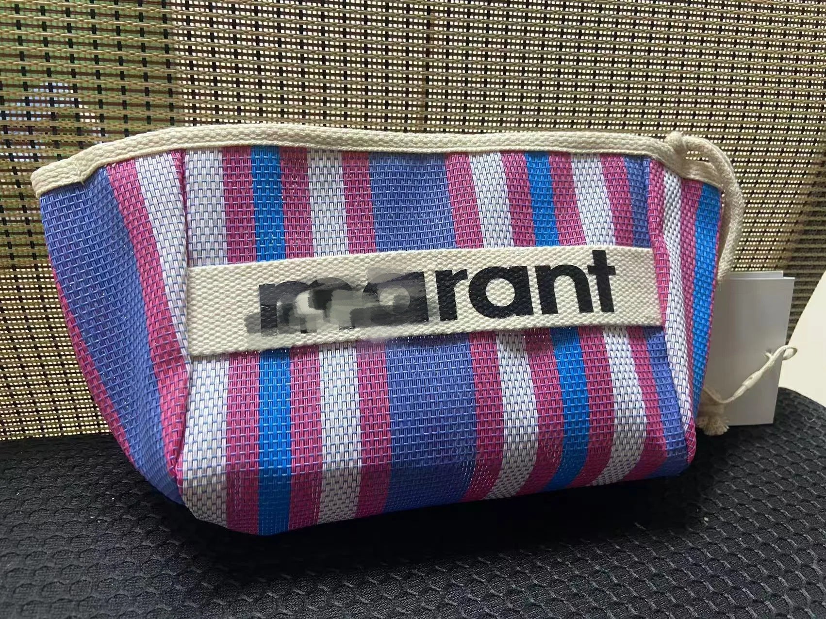 New summer storage bag, canvas bag, zipper makeup bag, hand-held cloth bag, inner lining woven bag