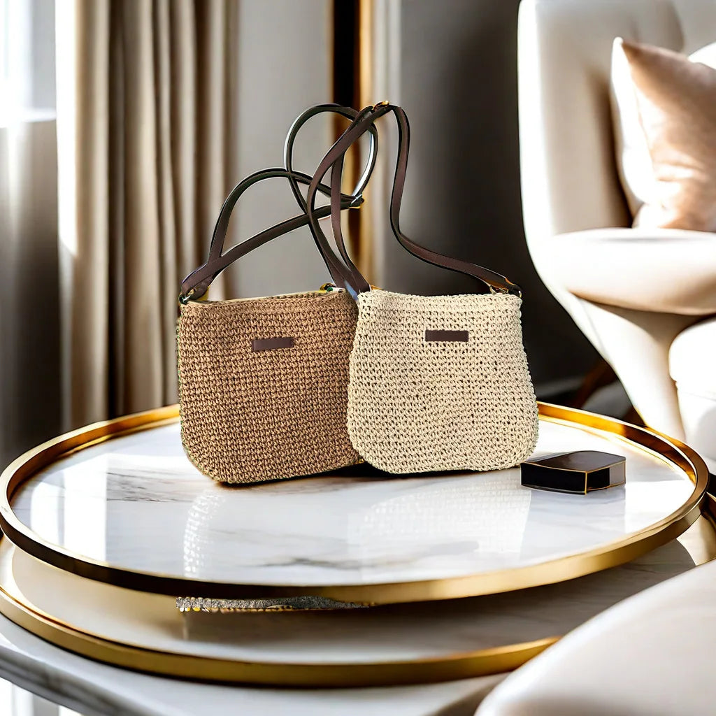 Woven Crossbody Shoulder Bag